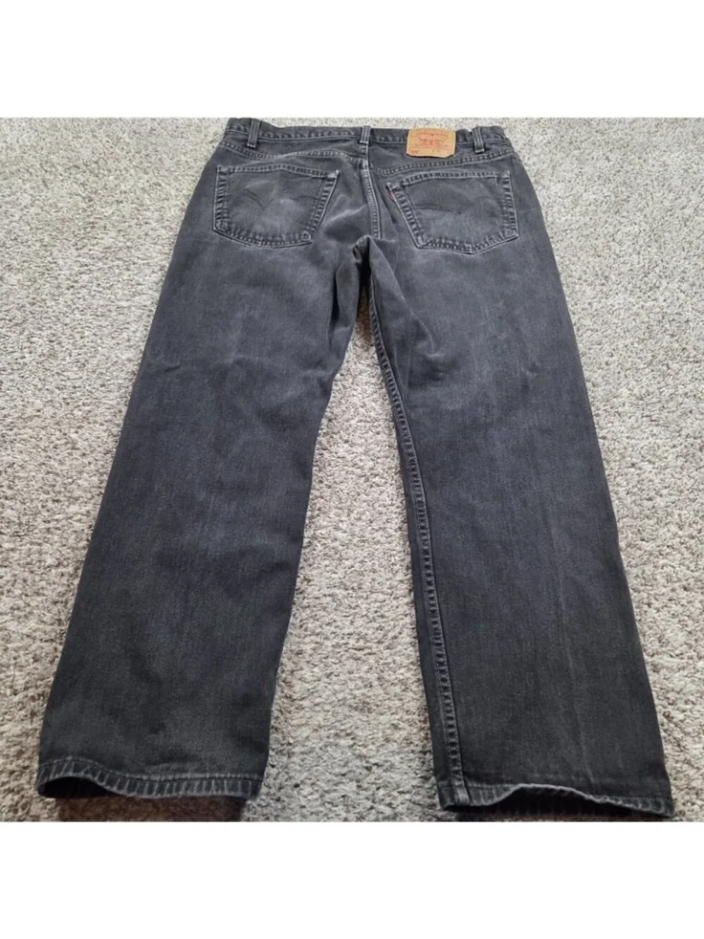 Vintage Levis Jeans Mens 40x30 Regular Straight Denim Black 505 Dark Wash